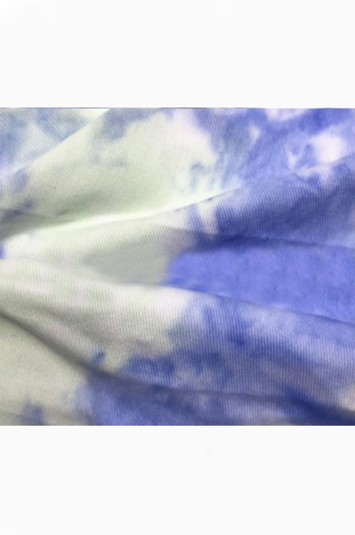 GD-XYF 時尚面料 扎染面料 扎染布 紮染 手工扎染 彩潑印花 100%棉 270G  扎 染 t 恤 正面照